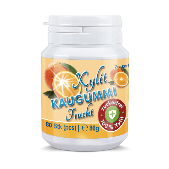 Xylit Kaugummi Fruchtig-Orange bestellen Xylit Kaugummi Fruchtig-Orange bestellen