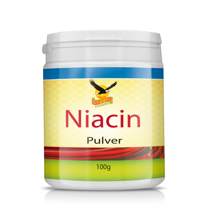 Vitamin B3 Niacin 100g Pulver von GetUP hier bestellen Vitamin B3 Niacin 100g Pulver von GetUP hier bestellen