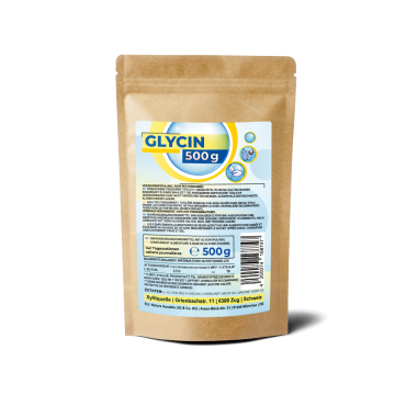 Glycin Pulver 500 g - Aminosäure L-Glycin ohne Zusatzstoffe - inkl. Meßlöffel leicht dosierbar