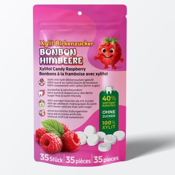  Birkenzucker Bonbons Himbeer hier bestellen | Xylit Bonbon Himbeer