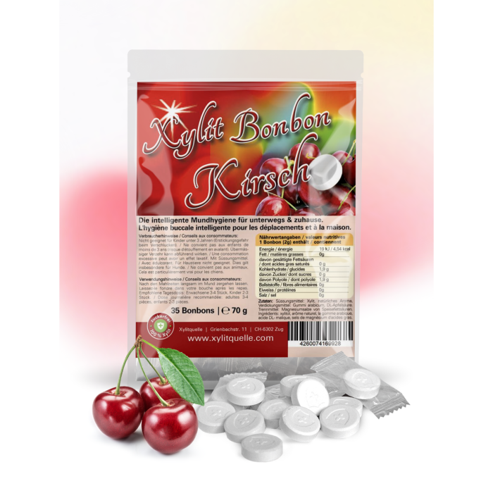  Birkenzucker Bonbons Kirsch hier bestellen | Xylit Bonbon Kirsch