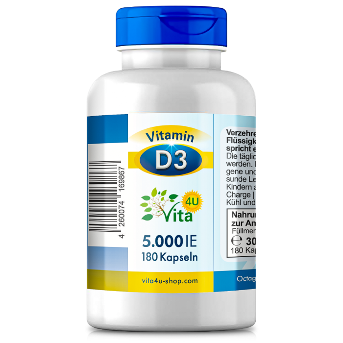 Vitamin D 5000 IE, 180 Kapseln